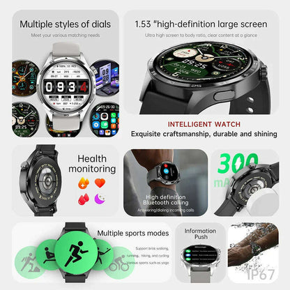 GT5 PRO Smart Watch Men Watch 5 Pro AMOLED HD Screen Bluetooth Call GPS Trajectory NFC Heart Rate Compass SmartWatches 2025 New