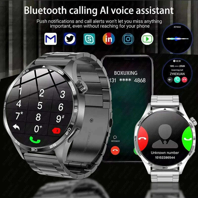 GT5 PRO Smart Watch Men Watch 5 Pro AMOLED HD Screen Bluetooth Call GPS Trajectory NFC Heart Rate Compass SmartWatches 2025 New