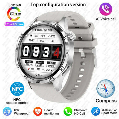 GT5 PRO Smart Watch Men Watch 5 Pro AMOLED HD Screen Bluetooth Call GPS Trajectory NFC Heart Rate Compass SmartWatches 2025 New