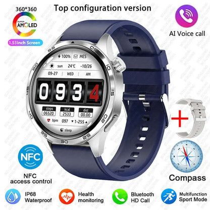 GT5 PRO Smart Watch Men Watch 5 Pro AMOLED HD Screen Bluetooth Call GPS Trajectory NFC Heart Rate Compass SmartWatches 2025 New