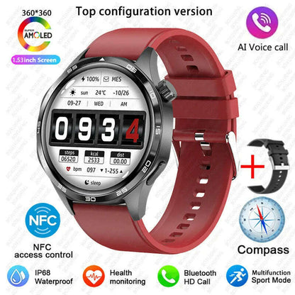 GT5 PRO Smart Watch Men Watch 5 Pro AMOLED HD Screen Bluetooth Call GPS Trajectory NFC Heart Rate Compass SmartWatches 2025 New