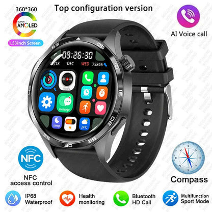 GT5 PRO Smart Watch Men Watch 5 Pro AMOLED HD Screen Bluetooth Call GPS Trajectory NFC Heart Rate Compass SmartWatches 2025 New