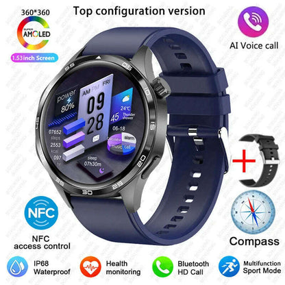GT5 PRO Smart Watch Men Watch 5 Pro AMOLED HD Screen Bluetooth Call GPS Trajectory NFC Heart Rate Compass SmartWatches 2025 New