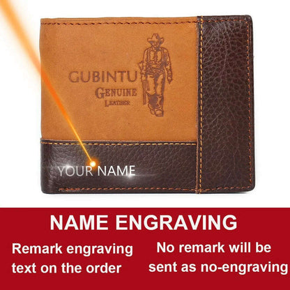 GUBINTU Genuine Leather Men Wallets Coin Pocket Zipper Real Men's Leather Wallet with Coin High Quality Male Purse Eagle cartera