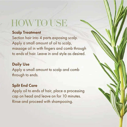 Hair Growth Essential Oil Rosemary Mint Hair Strengthening Oil Nourishing Treatment For Split Ends Dry Organics Hair Care Oil