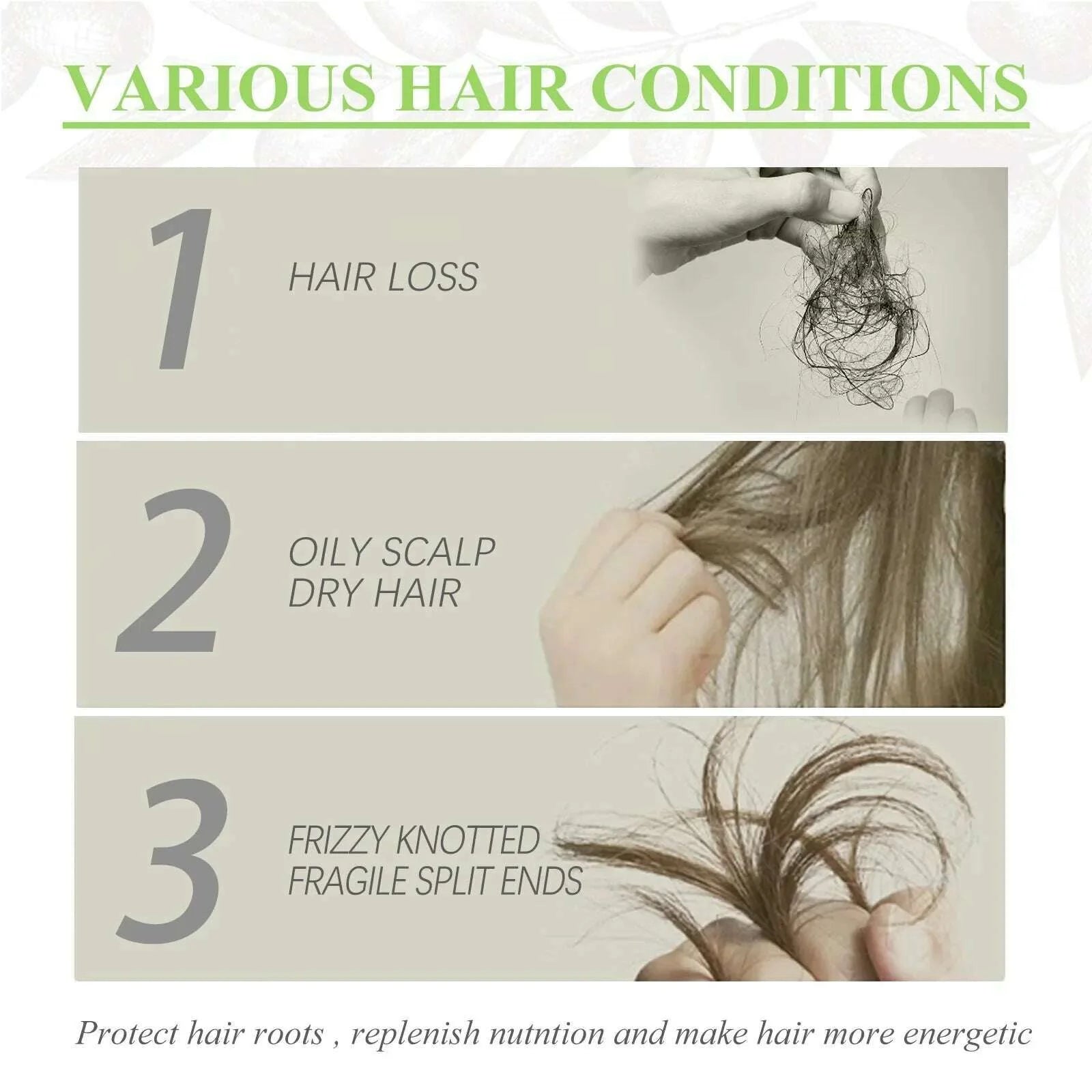 Hair Growth Essential Oil Rosemary Prevent Hair Loss Scalp Strengthening Repair Frizzy Damaged Nourish Reduce Splits Anti Break