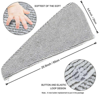 Hair Towels Bath Head Bamboo Charcoal Fiber Turban Wrap Quick Dry Anti-Frizz Hair Towels For Drying Hair Women Girls Bathroom