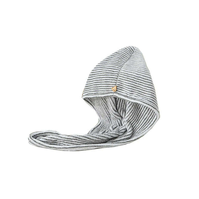 Hair Towels Bath Head Bamboo Charcoal Fiber Turban Wrap Quick Dry Anti-Frizz Hair Towels For Drying Hair Women Girls Bathroom