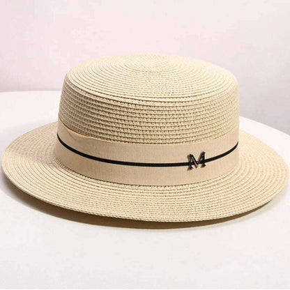 Hat For Women Panama Hat Summer Beach Hat Female Casual Lady Girls Flat Brim Straw Cap Girls Sun Hat Chapeu Feminino