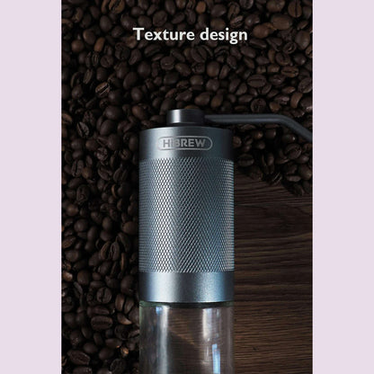 HiBREW Manual Coffee Grinder Portable High Quality Hand Grinder Mill Aluminium With Visual Bean Storage G4