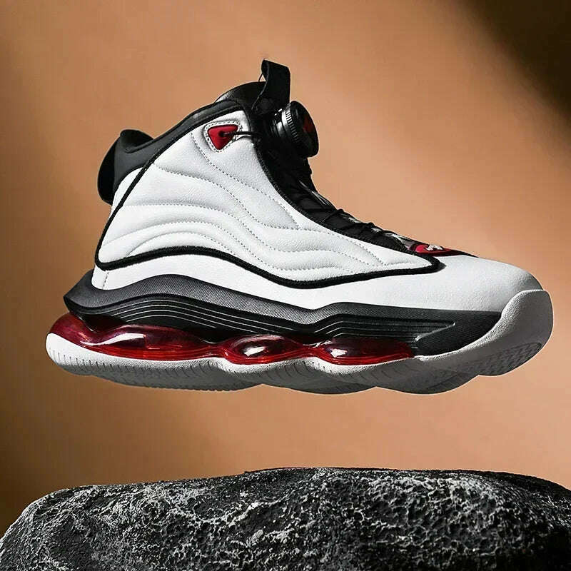High-top Men's Basketball Shoes High Quality Sneakers Fashion High Street Sports Shoes  Air Cushioning Basketball Training Shoes