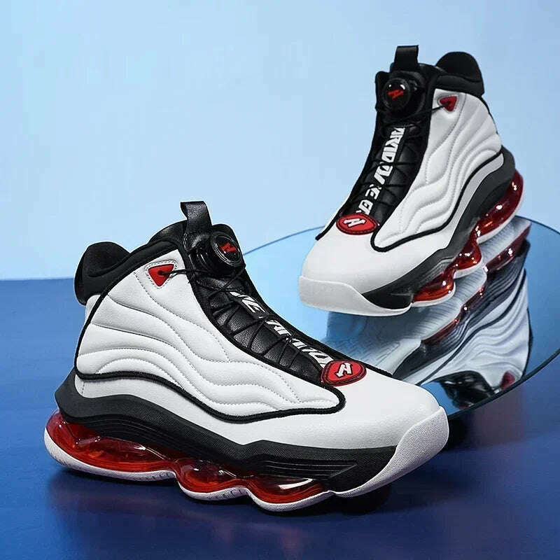 High-top Men's Basketball Shoes High Quality Sneakers Fashion High Street Sports Shoes  Air Cushioning Basketball Training Shoes