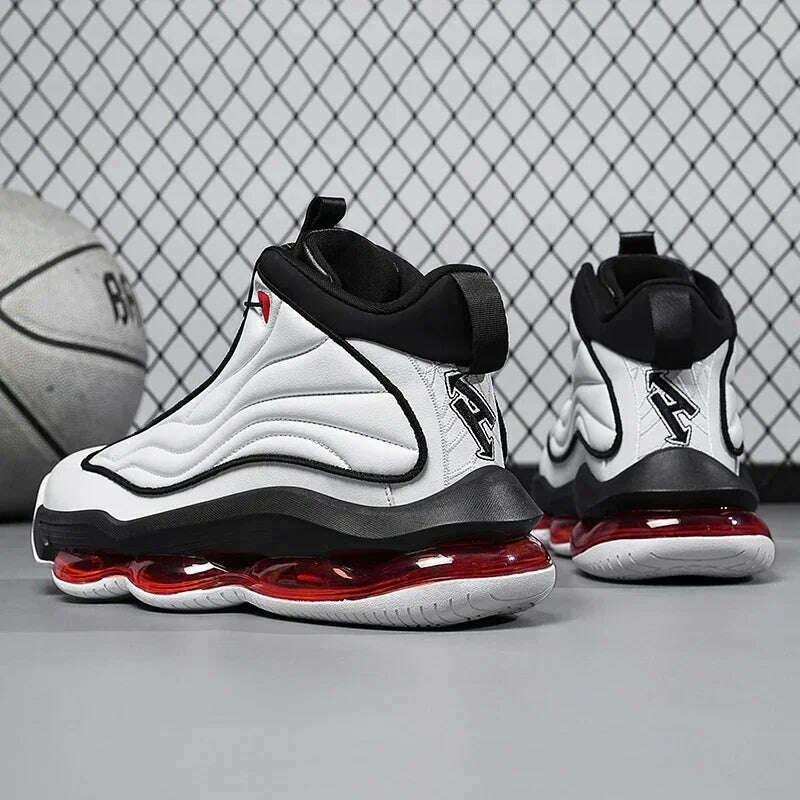 High-top Men's Basketball Shoes High Quality Sneakers Fashion High Street Sports Shoes  Air Cushioning Basketball Training Shoes