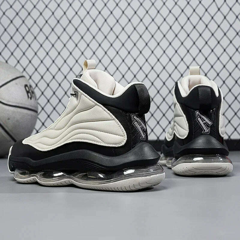 High-top Men's Basketball Shoes High Quality Sneakers Fashion High Street Sports Shoes  Air Cushioning Basketball Training Shoes