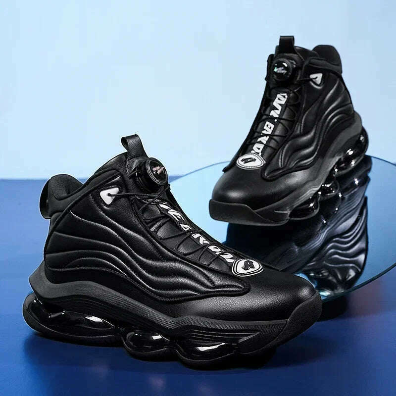 High-top Men's Basketball Shoes High Quality Sneakers Fashion High Street Sports Shoes  Air Cushioning Basketball Training Shoes