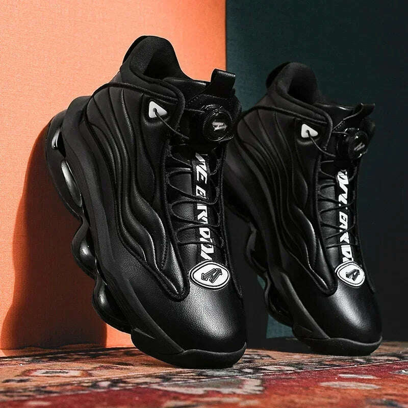 High-top Men's Basketball Shoes High Quality Sneakers Fashion High Street Sports Shoes  Air Cushioning Basketball Training Shoes