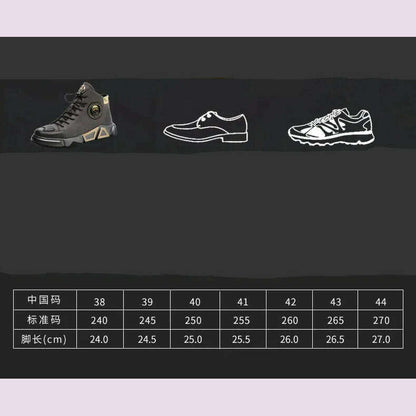 High-top Men's Shoes Leather Men's Ankle Boots 2022 Autumn and Winter New Trend Leather Boots Youth Thick-soled Rider Boots