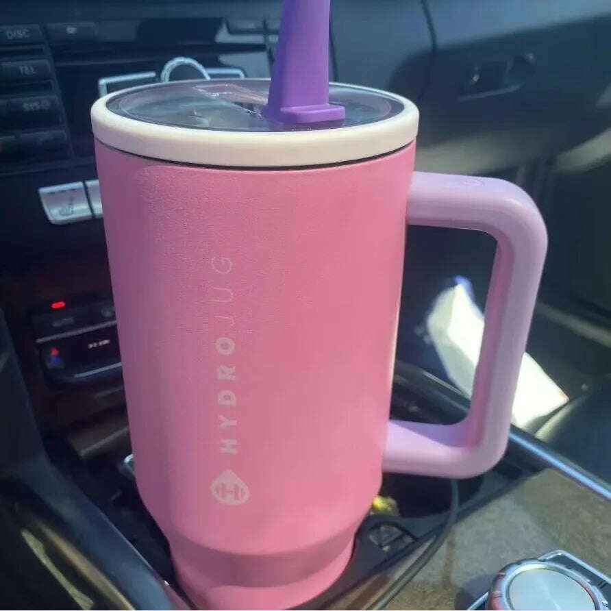 HydroJug Tumbler 32OZ/40OZ Traveler Straw Lid Stainless Steel Vacuum Insulated Car Mug Double Wall Thermal Iced Travel