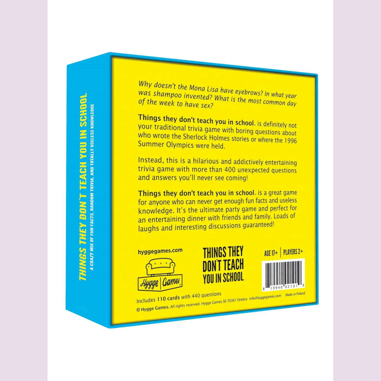 Hygge Games Things They Don't Teach You in School Party Trivia Game Christmas Halloween Thanksgiving gifts