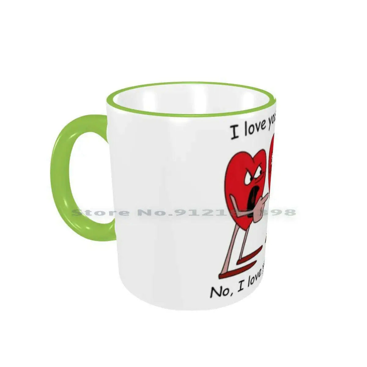 I Love You More! Ceramic Mugs Coffee Cups Milk Tea Mug Hearts Love Valentines Day Romantic Creative Trending Vintage Gift