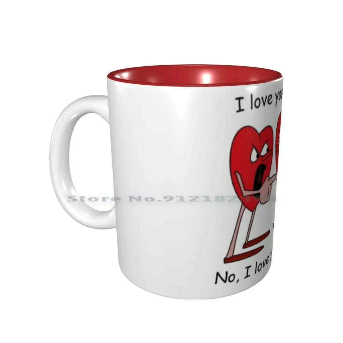 I Love You More! Ceramic Mugs Coffee Cups Milk Tea Mug Hearts Love Valentines Day Romantic Creative Trending Vintage Gift