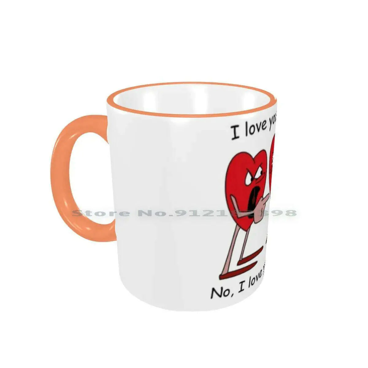 I Love You More! Ceramic Mugs Coffee Cups Milk Tea Mug Hearts Love Valentines Day Romantic Creative Trending Vintage Gift