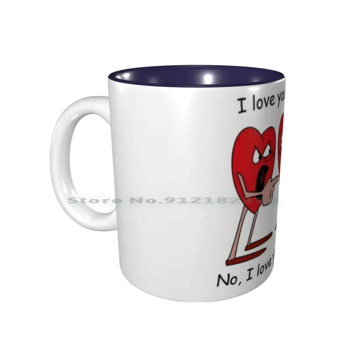 I Love You More! Ceramic Mugs Coffee Cups Milk Tea Mug Hearts Love Valentines Day Romantic Creative Trending Vintage Gift