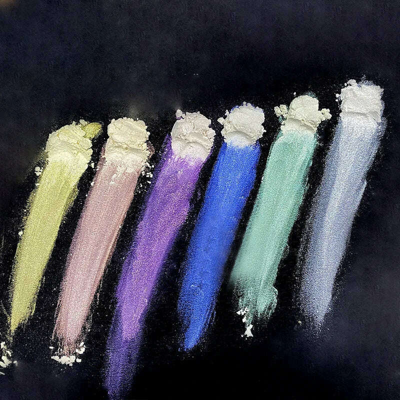 Ice Muscle Aurora Neon Glitter Mirror Nail Powder Pigment Pearl Nail Art Glitter Dust Chrome Aurora Blue Manicure Holographic