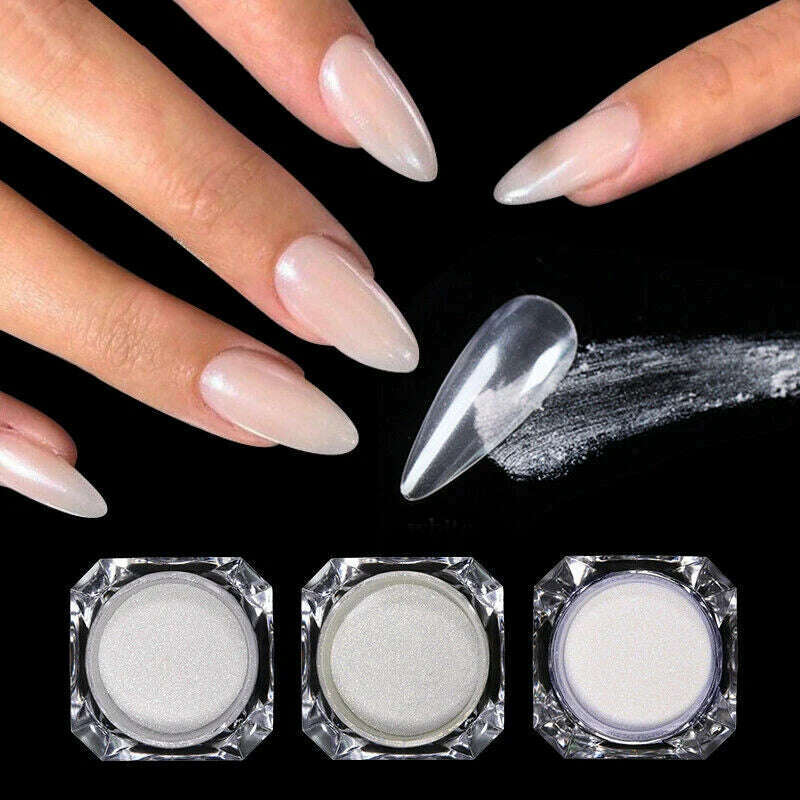 Ice Muscle Aurora Neon Glitter Mirror Nail Powder Pigment Pearl Nail Art Glitter Dust Chrome Aurora Blue Manicure Holographic