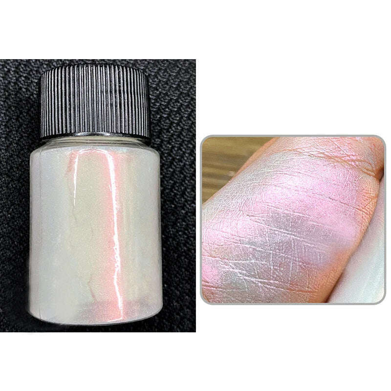 Ice Muscle Aurora Neon Glitter Mirror Nail Powder Pigment Pearl Nail Art Glitter Dust Chrome Aurora Blue Manicure Holographic