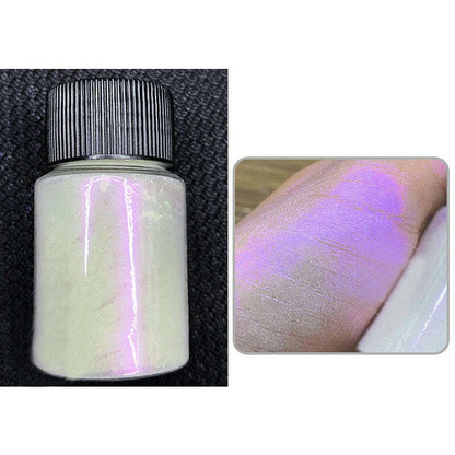 Ice Muscle Aurora Neon Glitter Mirror Nail Powder Pigment Pearl Nail Art Glitter Dust Chrome Aurora Blue Manicure Holographic