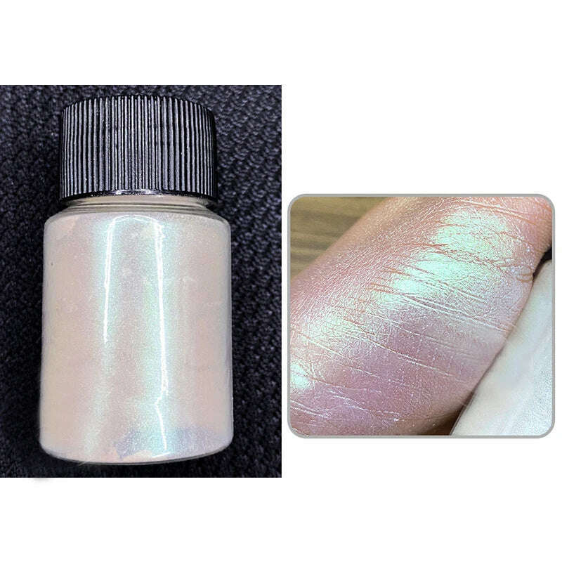 Ice Muscle Aurora Neon Glitter Mirror Nail Powder Pigment Pearl Nail Art Glitter Dust Chrome Aurora Blue Manicure Holographic