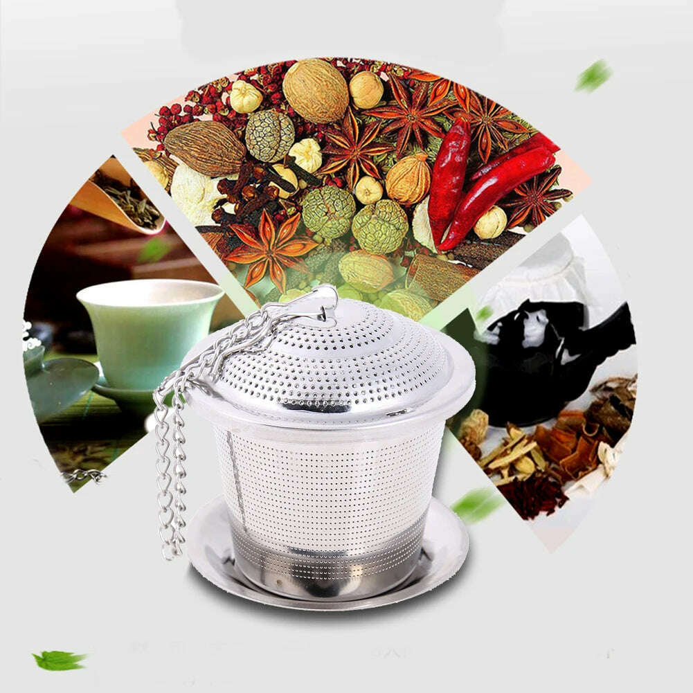 Infuser Tea Filter Strainers Kitchen Tools Tea Infuser Mesh Filter Strainer Hook Loose Tea Leaf Spice Home Kitchen Accessories