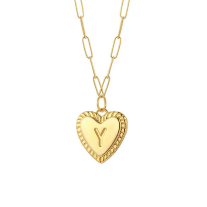 initial Letter Name Necklace for Women A-Z Alphabet Initial Pendant Choker Gold Color Collares Long Stainless Steel Chains Link