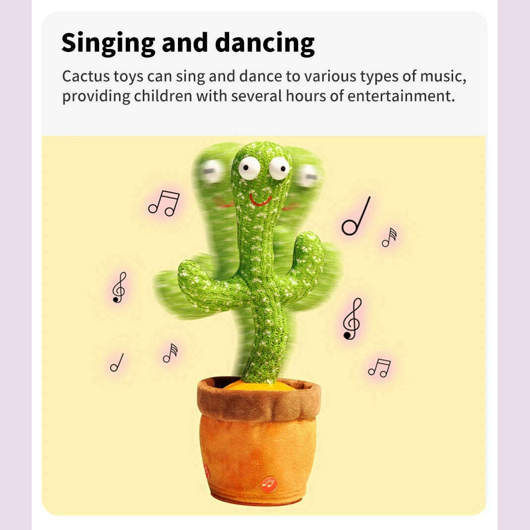 Intelligent Cactus Interactive Learning and Musical Toy for Kids to Dance Record and Speak with Fun