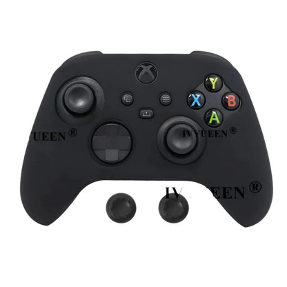 IVYUEEN for XBox Series S X Wireless Controller Water Transfer Printing Protective Silicone Case Skin with Thumb Stick Grip Caps