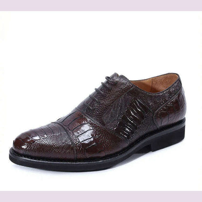 jineyu new Men shoes  business  leisure  Ostrich leather menshoes  ostrich  Claw skin  Rubber soles  lace-up  Men shoes