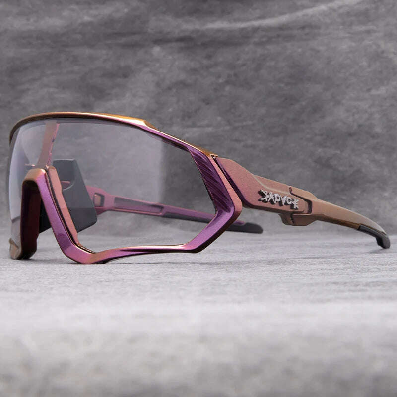 Kapvoe Photochromic Cycling Sunglasses Men Women Road Mtb Mountain Bike Bicycle Glasses Cycling Glasses Sport running Eyewear