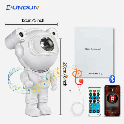 Kids Star DIY Projector Night Light with Remote Control 360 Adjustable Design Astronaut Nebula Galaxy Lighting for Children