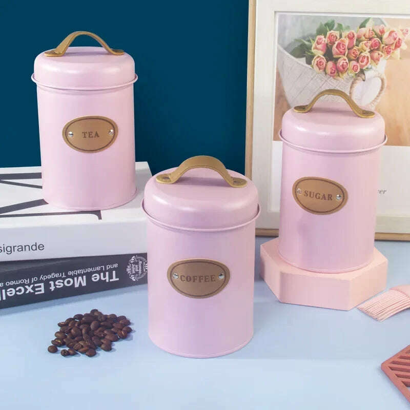 Kitchen Countertop Spice Jars Airtight Coffee Container Storage Canister Food Organizer Sealed Kitchen Vacuum Box Home Organizer