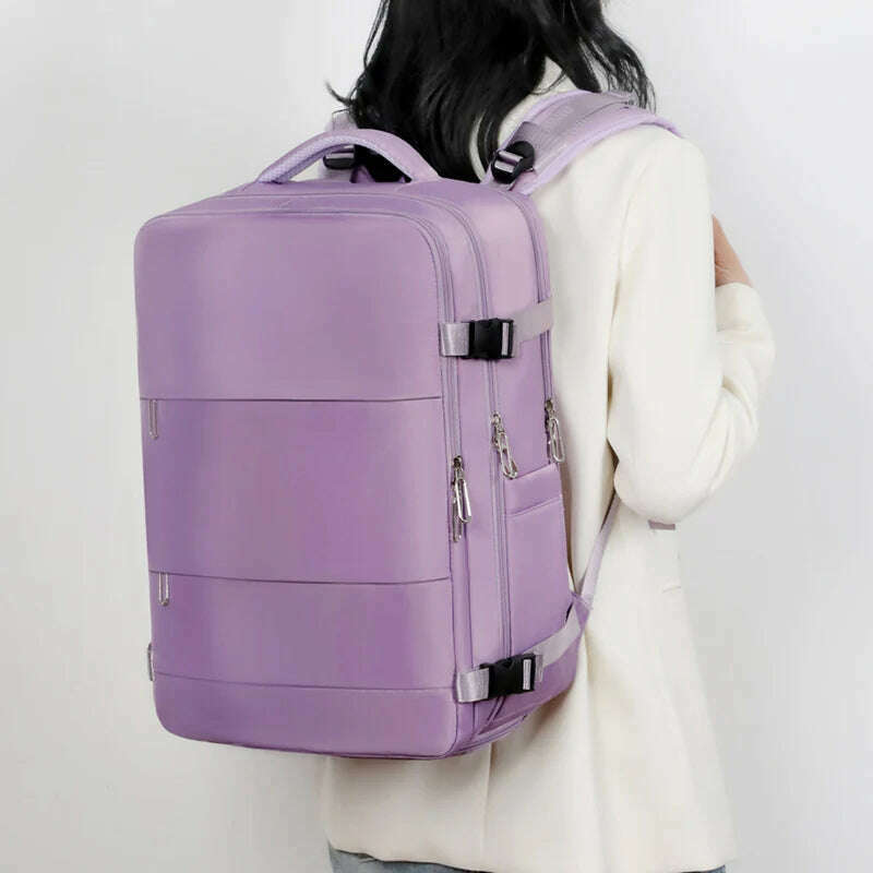 Large Capacity Expansion Travel Backpack 2024 New Nylon Fabric Waterproof Backpack Multifunctional Commuting Computer Bag