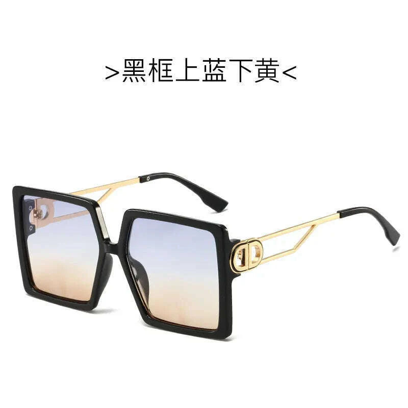 large square frame sunglasse metal square sunglasses men and women fashion casual sunglasses large frame thin for sunglasses men