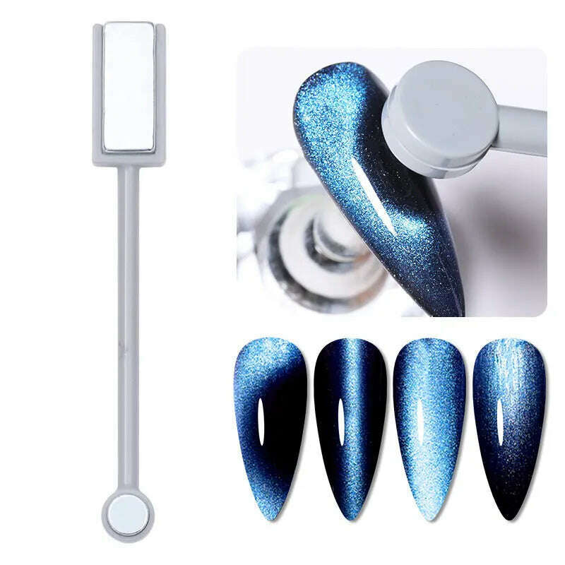 LILYCUTE 7ML Rainbow Glass Cat Magnetic Gel Nail Polish Super-Bright Colorful Glitter Sparkling Manicure Semi Permanent Nail Gel