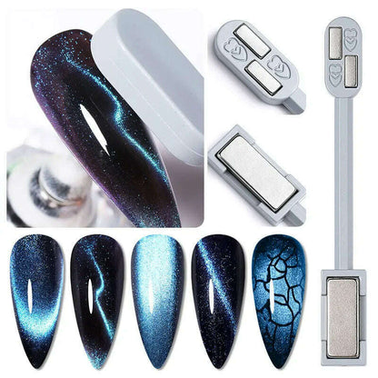 LILYCUTE 7ML Rainbow Glass Cat Magnetic Gel Nail Polish Super-Bright Colorful Glitter Sparkling Manicure Semi Permanent Nail Gel