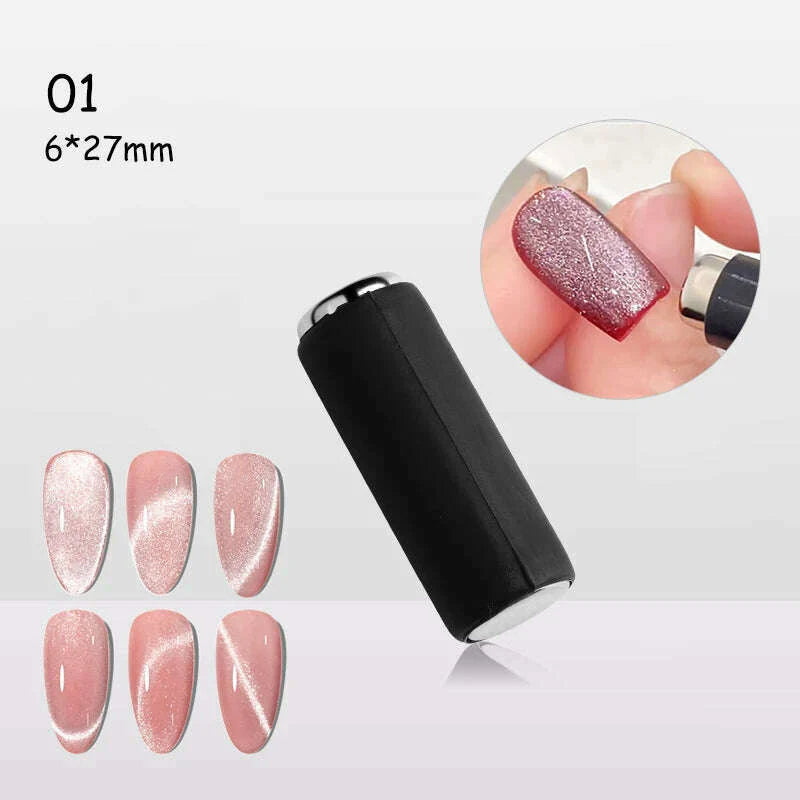 LILYCUTE 7ML Rainbow Glass Cat Magnetic Gel Nail Polish Super-Bright Colorful Glitter Sparkling Manicure Semi Permanent Nail Gel