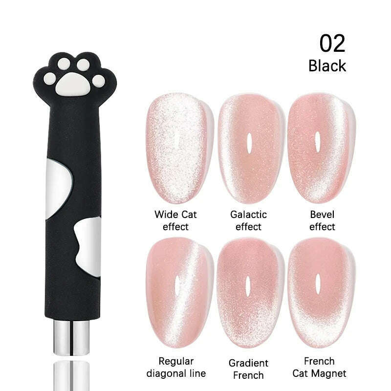 LILYCUTE 7ML Rainbow Glass Cat Magnetic Gel Nail Polish Super-Bright Colorful Glitter Sparkling Manicure Semi Permanent Nail Gel