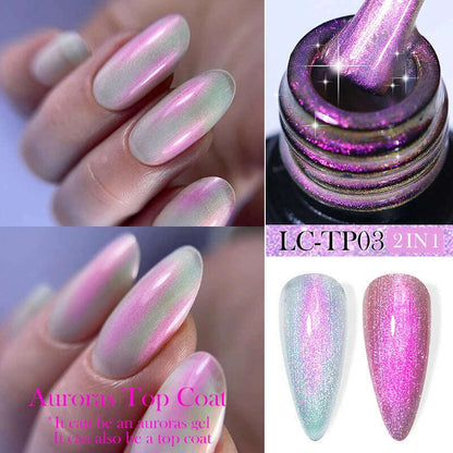 LILYCUTE 7ML Sparkling Glitter Rainbow Cat Magnetic Gel Nail Polish 9D Colorful  Semi Permanent Soak Off Nail Art UV Gel Varnish
