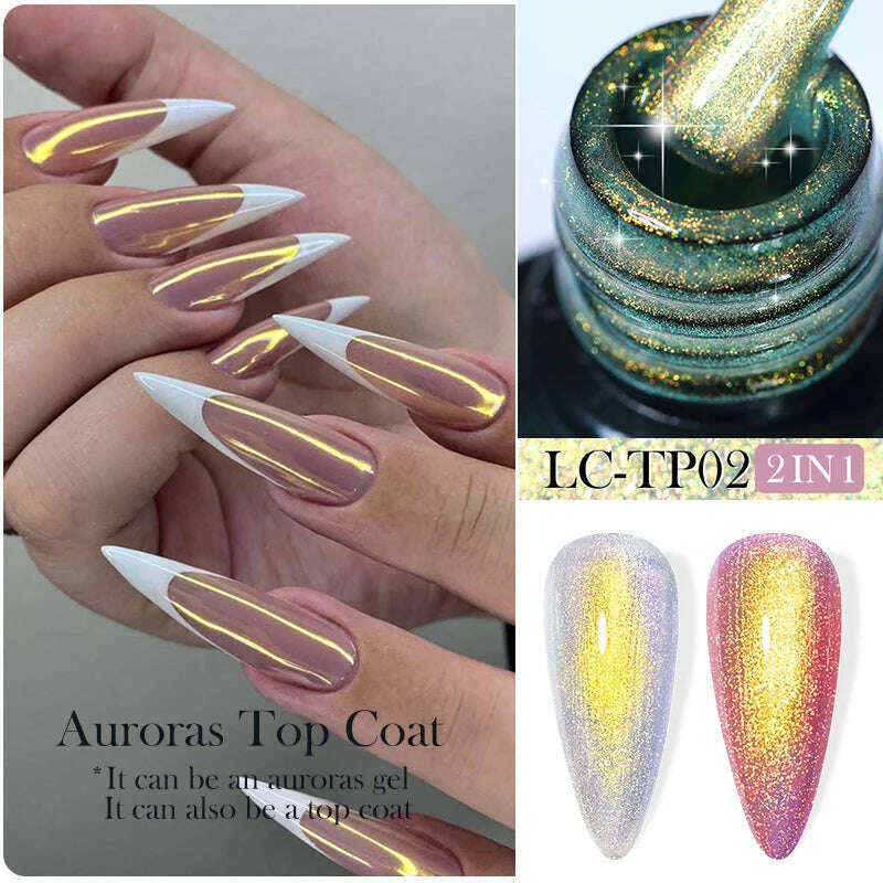 LILYCUTE 7ML Sparkling Glitter Rainbow Cat Magnetic Gel Nail Polish 9D Colorful  Semi Permanent Soak Off Nail Art UV Gel Varnish