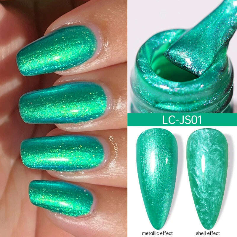 LILYCUTE 7ML Sparkling Glitter Rainbow Cat Magnetic Gel Nail Polish 9D Colorful  Semi Permanent Soak Off Nail Art UV Gel Varnish