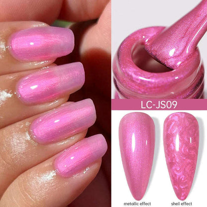 LILYCUTE 7ML Sparkling Glitter Rainbow Cat Magnetic Gel Nail Polish 9D Colorful  Semi Permanent Soak Off Nail Art UV Gel Varnish